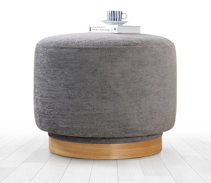 Atelier Del Sofa Puf Gris Giratorio 360° Atelier Del Sofa Puf Gris Giratorio 360°